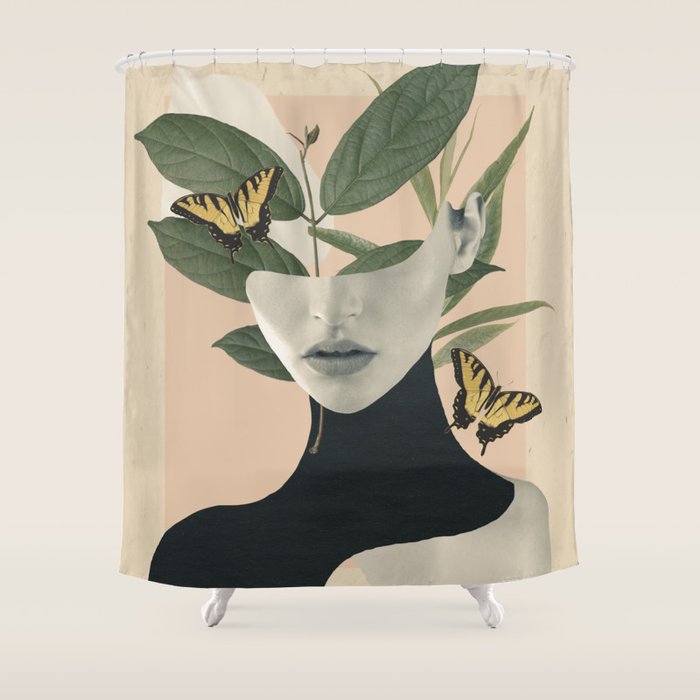 woman portrait /collage2 Shower Curtain Gallery Image 1