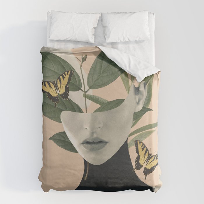 woman portrait /collage2 Duvet Cover Gallery Image 1