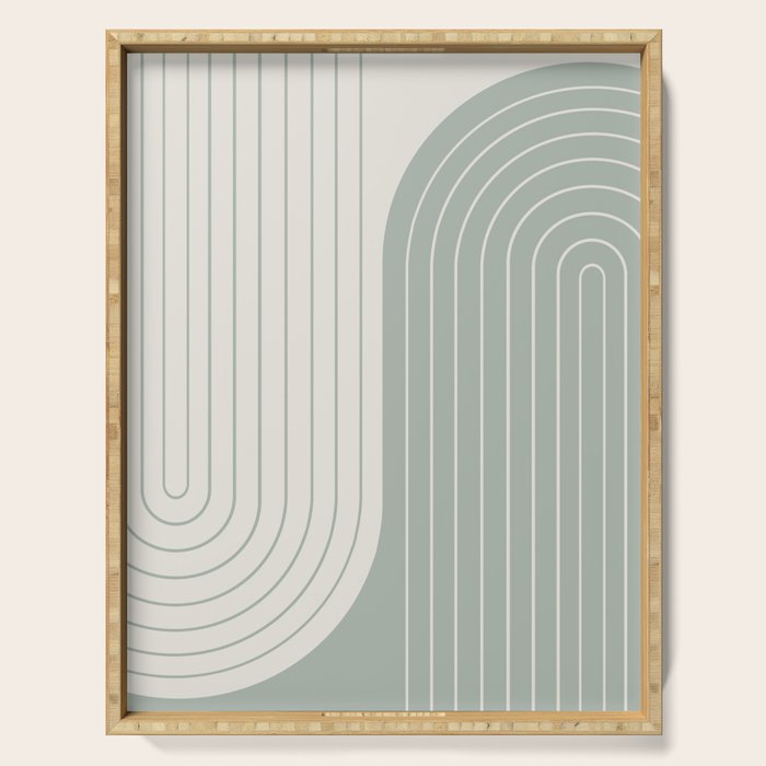 Two Tone Line Curvature LIII Serving Tray Gallery Image 1