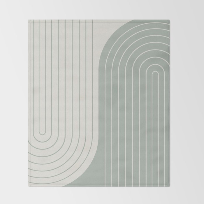 Two Tone Line Curvature LIII Throw Blanket Gallery Image 2