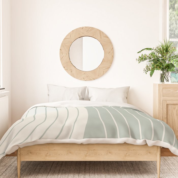Two Tone Line Curvature LIII Duvet Cover Gallery Image 3