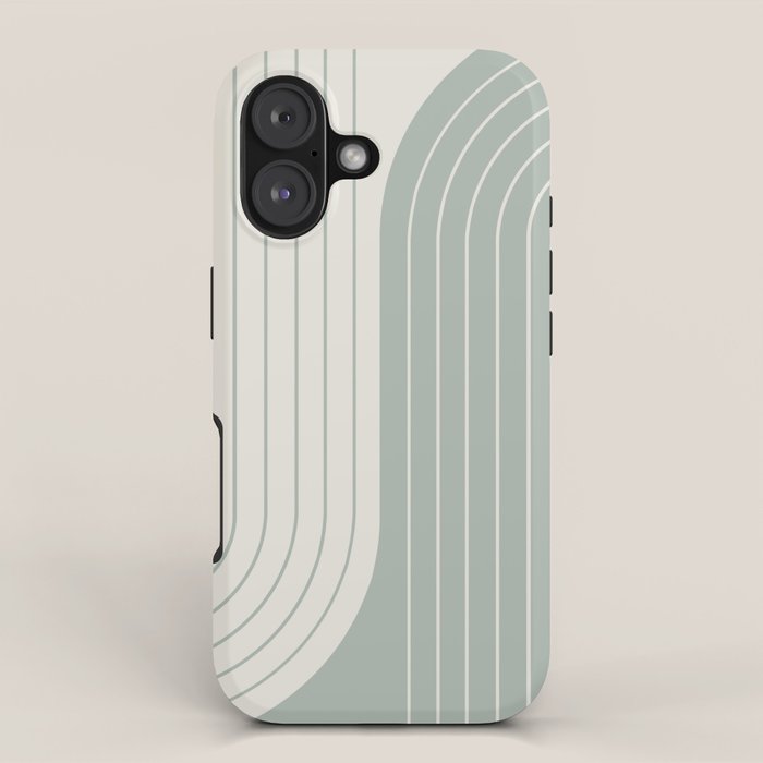 Two Tone Line Curvature LIII iPhone Case Gallery Image 1