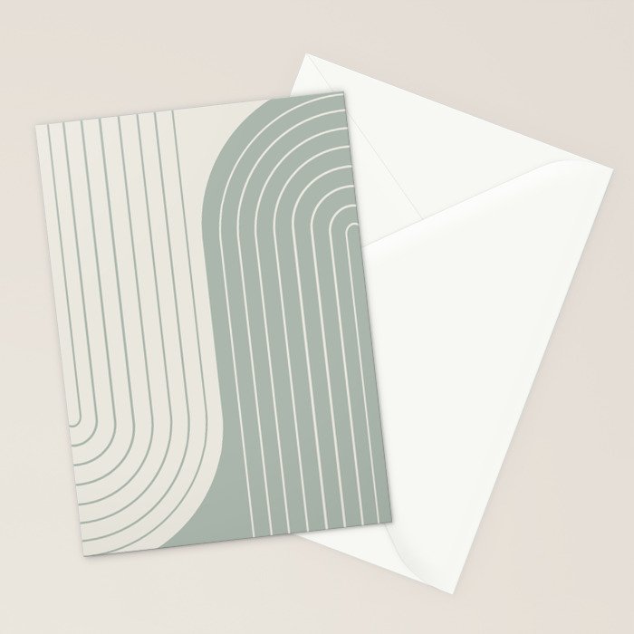 Two Tone Line Curvature LIII Stationery Card Gallery Image 2