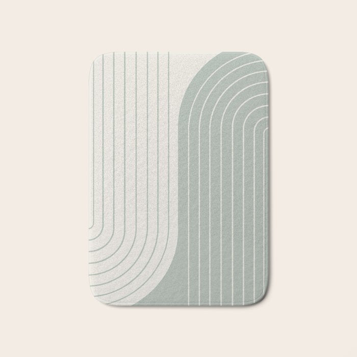 Two Tone Line Curvature LIII Bath Mat Gallery Image 1