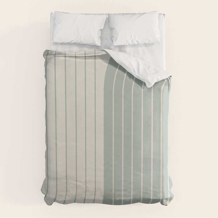 Two Tone Line Curvature LIII Duvet Cover Gallery Image 6