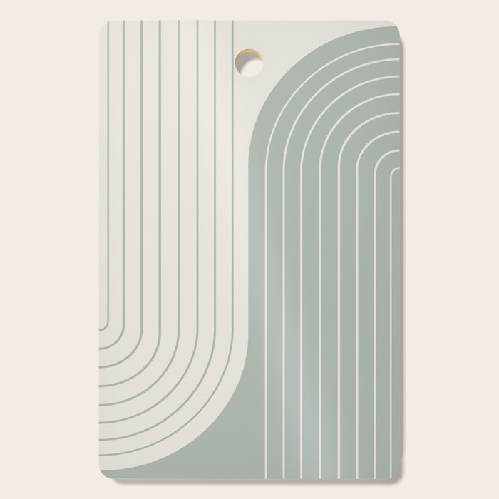Two Tone Line Curvature LIII Cutting Board Gallery Image 1