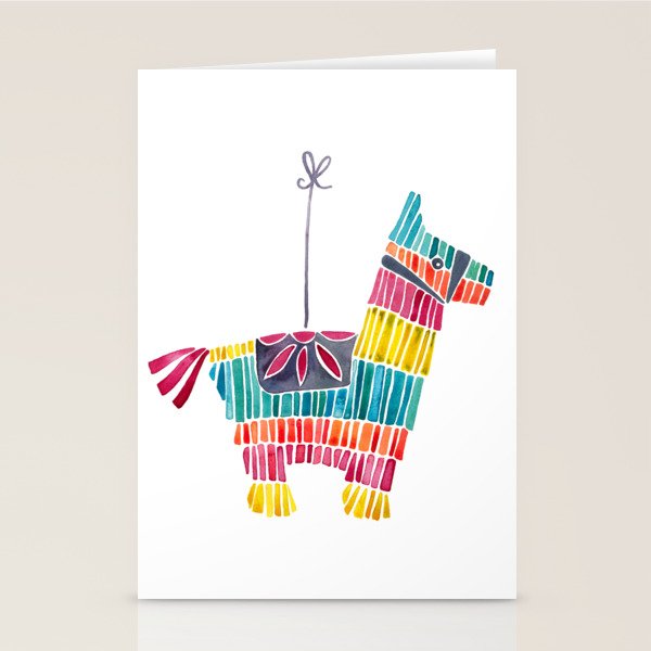 Mexican Donkey PinÌata - CMYK Palette Stationery Card Gallery Image 1