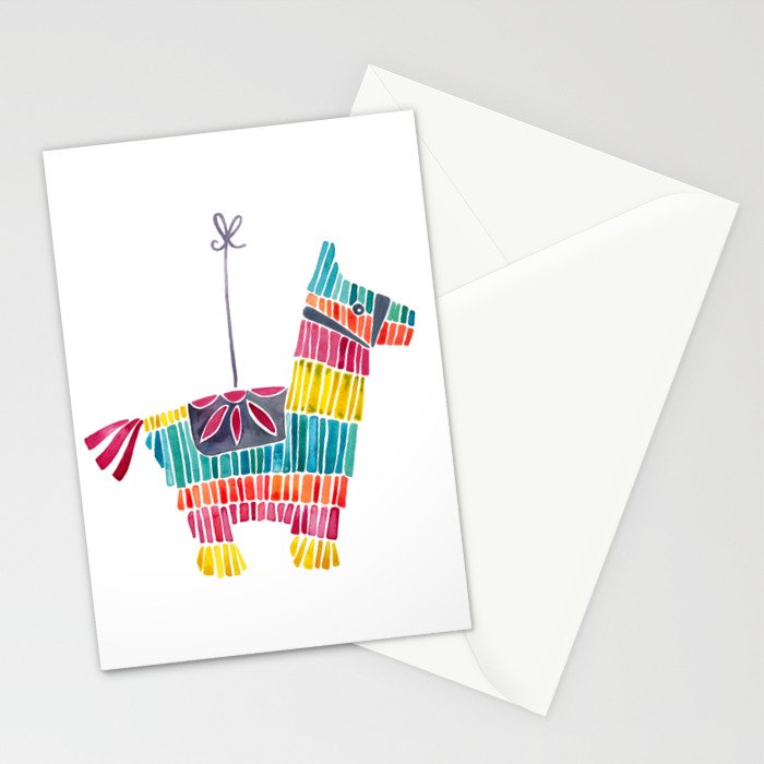 Mexican Donkey PinÌata - CMYK Palette Stationery Card Gallery Image 2