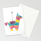 Mexican Donkey PinÌata - CMYK Palette Stationery Card Gallery Image 2