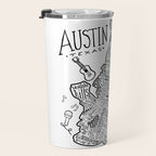 Austin Texas Illustrated Map Travel Mug Gallery Image 3