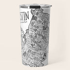 Austin Texas Illustrated Map Travel Mug Gallery Image 1