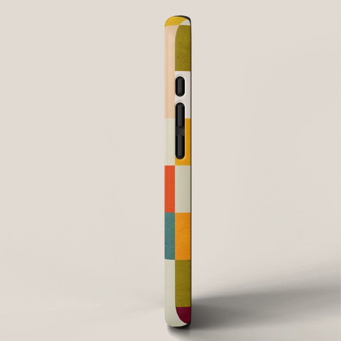 modern mid century chequers iPhone Case Gallery Image 2