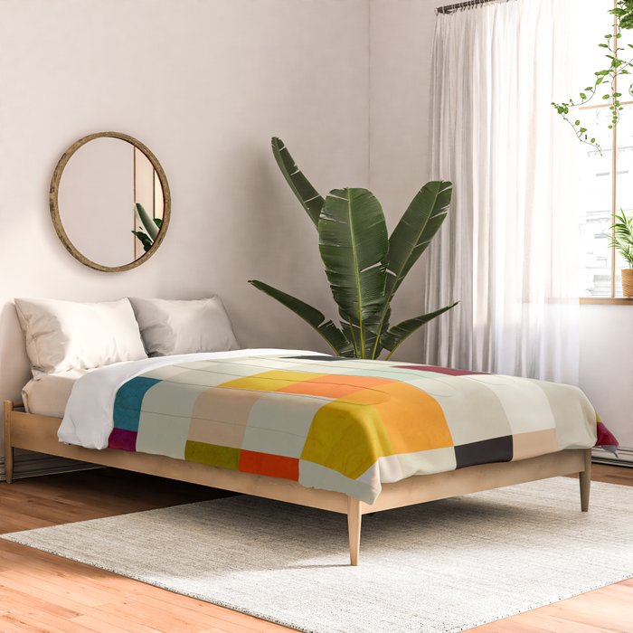 modern mid century chequers Comforter Gallery Image 2