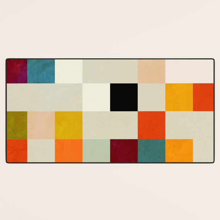 modern mid century chequers Desk Mat Gallery Image 3
