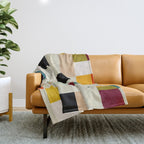 modern mid century chequers Throw Blanket Gallery Image 1