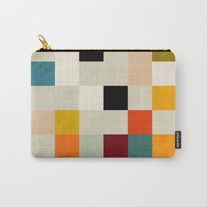 modern mid century chequers Carry All Pouch Gallery Image 1