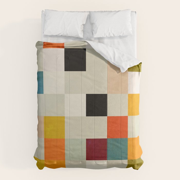modern mid century chequers Comforter Gallery Image 1