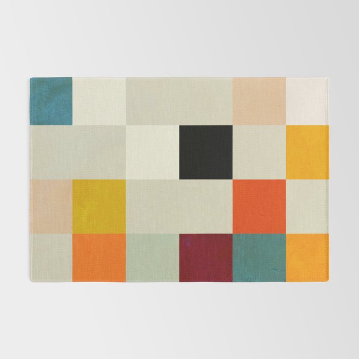 modern mid century chequers Rug Gallery Image 2