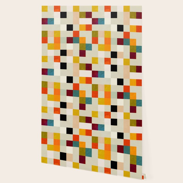 modern mid century chequers Wallpaper Gallery Image 2