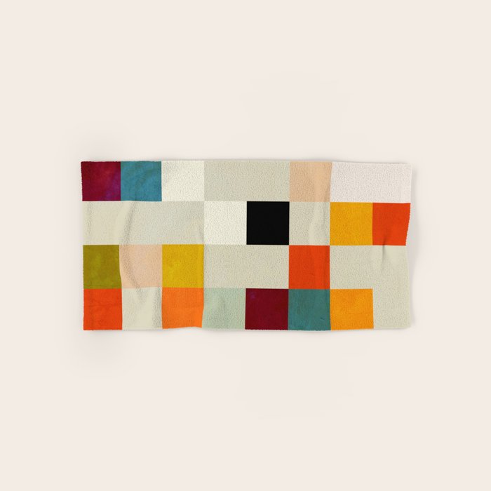modern mid century chequers Towels Gallery Image 1