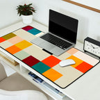 modern mid century chequers Desk Mat Gallery Image 2