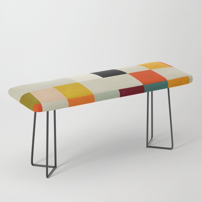 modern mid century chequers Bench Gallery Image 1