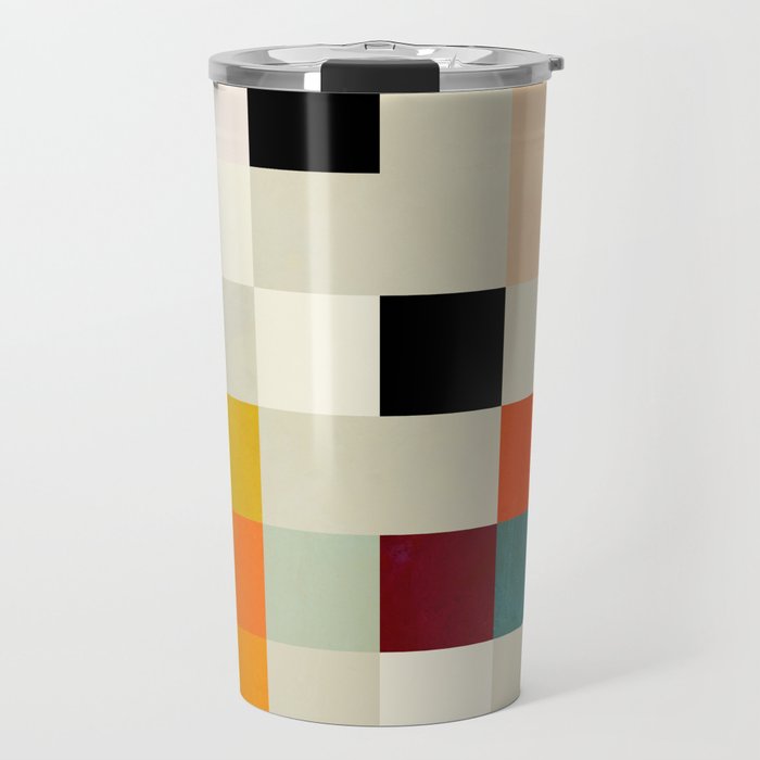 modern mid century chequers Travel Mug Gallery Image 1