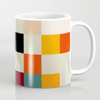 modern mid century chequers Coffee Mug Gallery Image 1