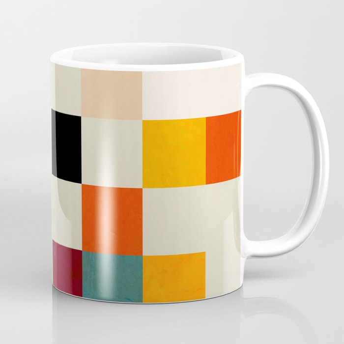 modern mid century chequers Coffee Mug Gallery Image 1