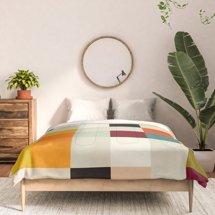 modern mid century chequers Comforter Gallery Image 3