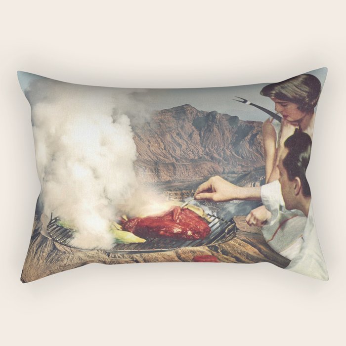 On a Good Day - Volcano BBQ Rectangular Pillow Gallery Image 2