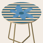 Joyful Flower and Stripes Pop Floral in Blue Side Table Gallery Image 2