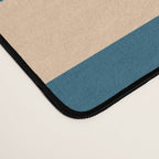 Joyful Flower and Stripes Pop Floral in Blue Desk Mat Gallery Image 4