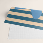 Joyful Flower and Stripes Pop Floral in Blue Wrapping Paper Gallery Image 2