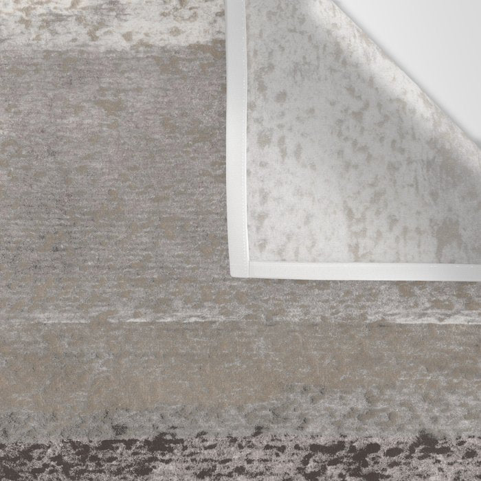 Taupe and Charcoal Grey Horizontal Modern Abstract Painting Wall Tapestry Gallery Image 3