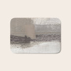 Taupe and Charcoal Grey Horizontal Modern Abstract Painting Bath Mat Gallery Image 1