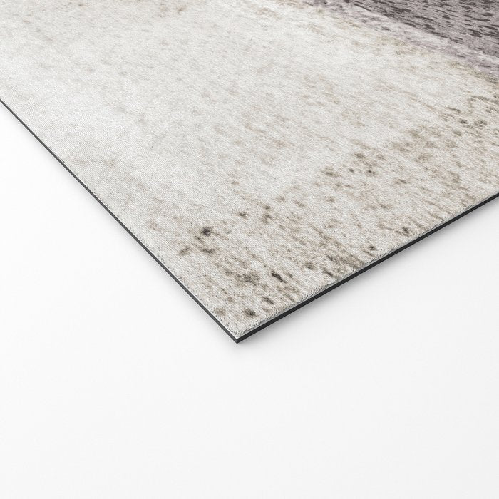 Taupe and Charcoal Grey Horizontal Modern Abstract Painting Welcome Mat Gallery Image 2