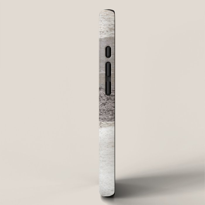 Taupe and Charcoal Grey Horizontal Modern Abstract Painting iPhone Case Gallery Image 2