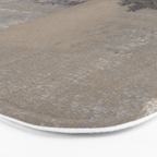 Taupe and Charcoal Grey Horizontal Modern Abstract Painting Bath Mat Gallery Image 3