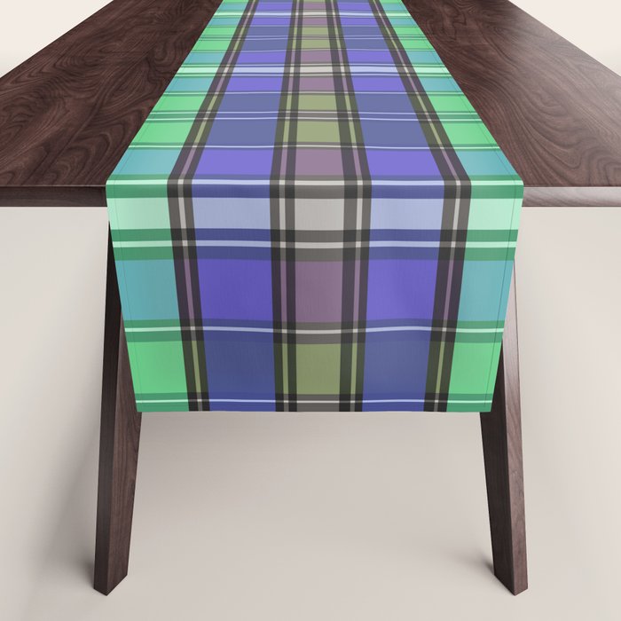 Fusion Colorful Toned Grids B Table Runner Gallery Image 1