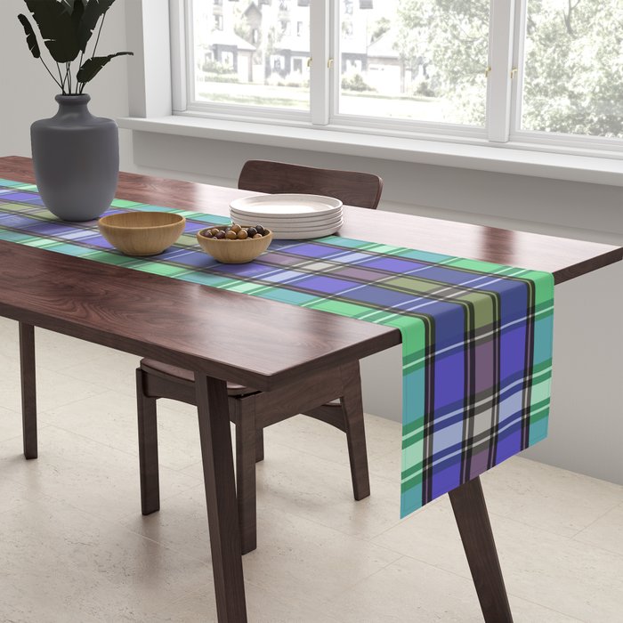 Fusion Colorful Toned Grids B Table Runner Gallery Image 2