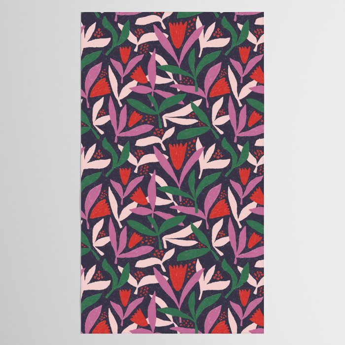 Hand Drawn Florals #2 Tablecloth Gallery Image 2