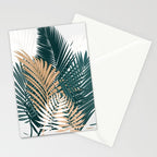 Gold and Green Palm Leaves Stationery Card Gallery Image 2