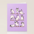 Siamese Cat Yoga Stationery Card Gallery Image 2