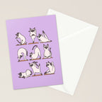 Siamese Cat Yoga Stationery Card Gallery Image 2