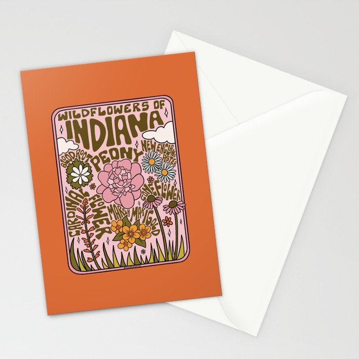 Indiana Wildflowers Stationery Card Gallery Image 2