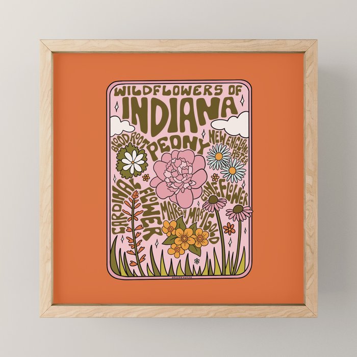 Indiana Wildflowers Mini Art Print Gallery Image 1