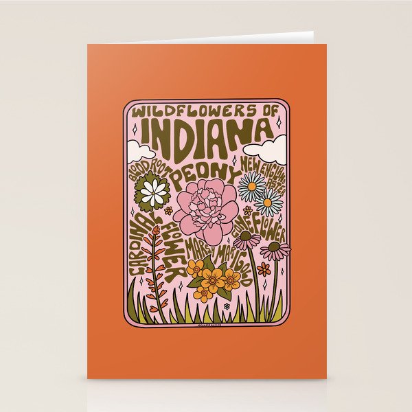 Indiana Wildflowers Stationery Card Gallery Image 1