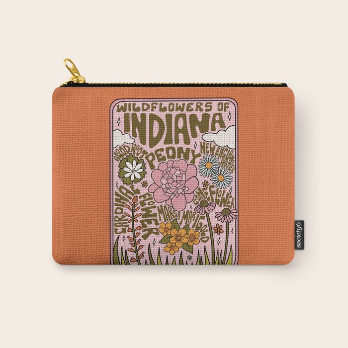 Indiana Wildflowers Carry All Pouch Gallery Image 1