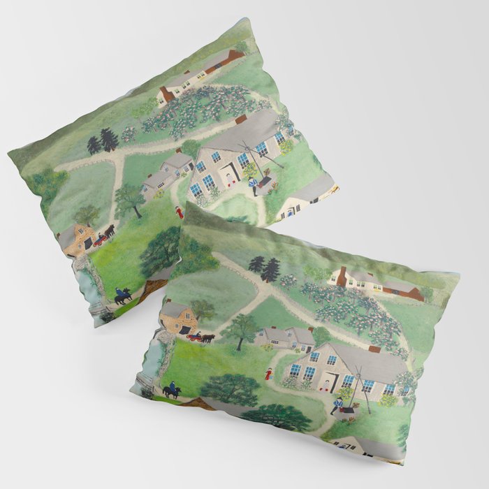 Anna Mary Robertson 'Grandma' Moses The Old Oaken Bucket American Folk Art Pillow Sham Gallery Image 3